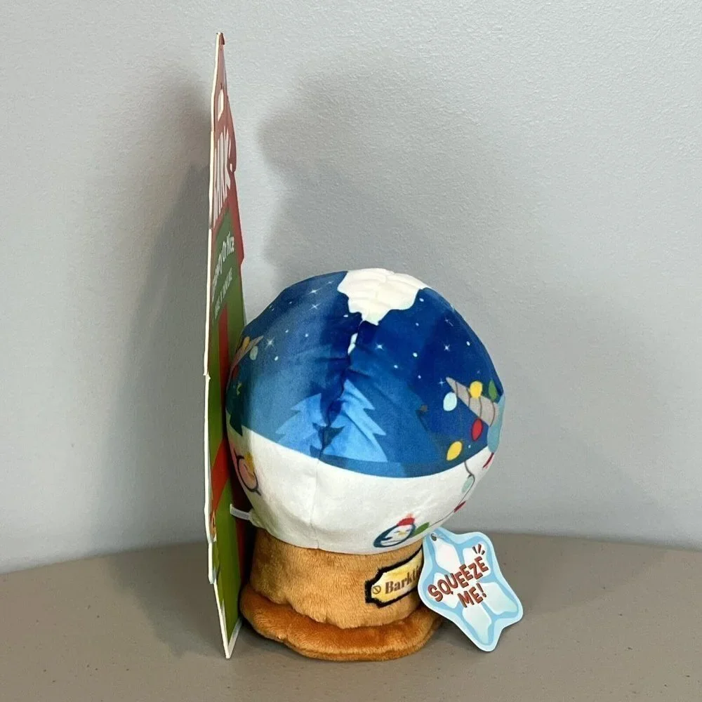 New Bark Gnawty or Nice Narwhal Snow Globe Barktic Chill Plush Dog Toy Barkbox